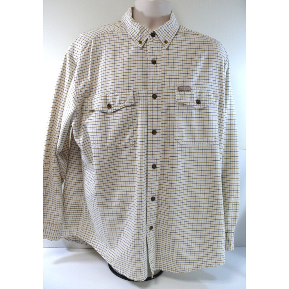 Vintage John Rich And Bros WOOLRICH hong kong 'Chamois' Plaid Button Down sz XL
